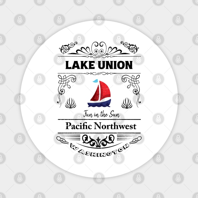 Lake Union Washington Magnet by artsytee